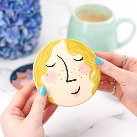 Oakdene Designs Coasters Personalised Ceramic Face Coaster