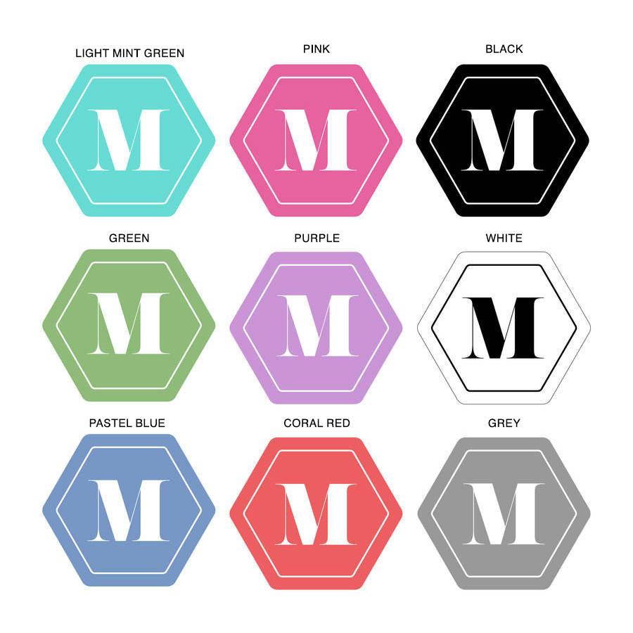 Oakdene Designs Coasters Personalised Hexagonal Monogram Coasters