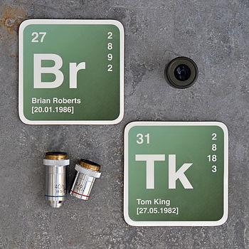 Oakdene Designs Coasters Personalised Periodic Table Coaster