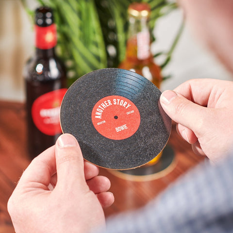 Oakdene Designs Coasters Personalised Vinyl Record Beer Mat Coasters