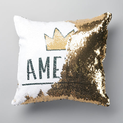 Oakdene Designs Cushions Personalised Children's Princess Crown Sequin Cushion