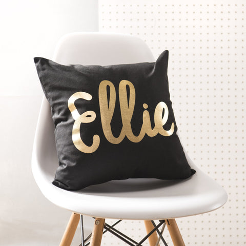 Oakdene Designs Cushions Personalised Metallic Name Cushion