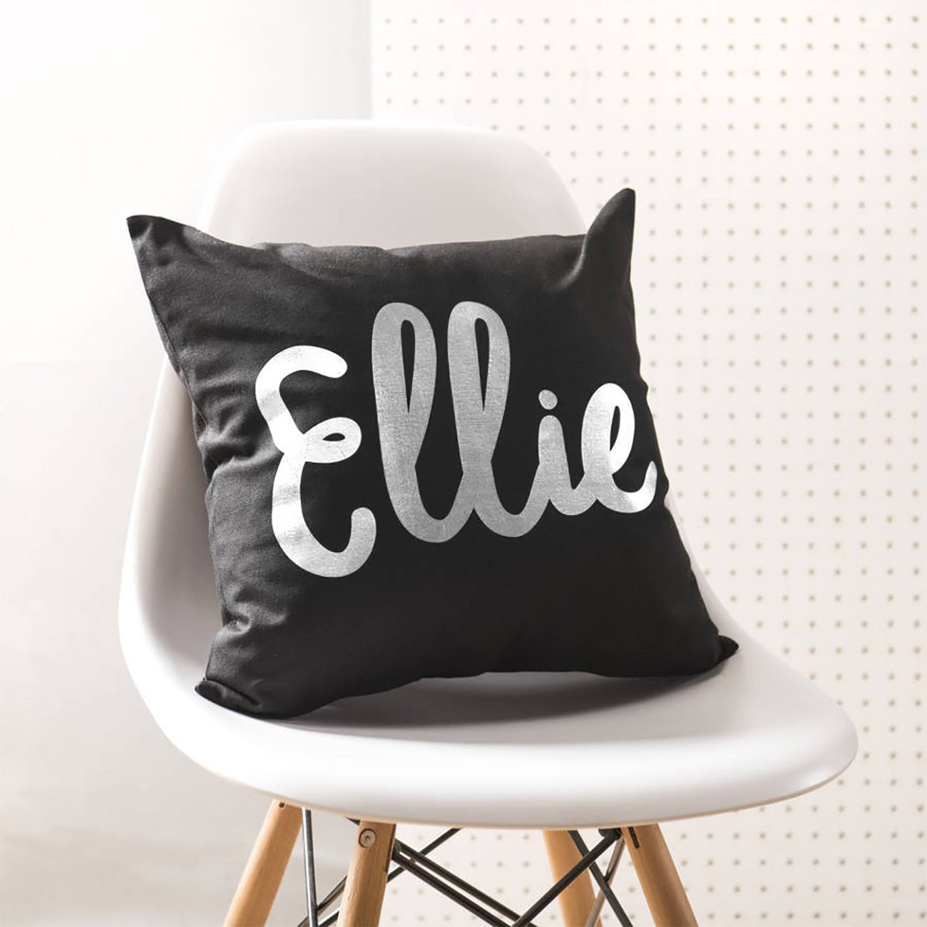 Oakdene Designs Cushions Personalised Metallic Name Cushion