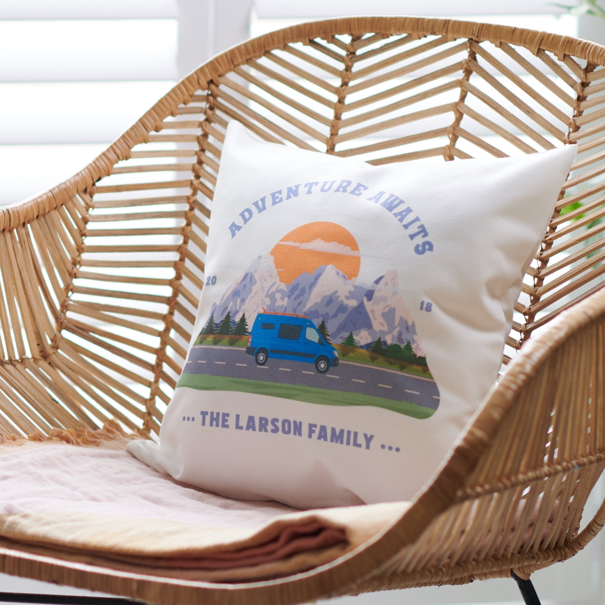 Oakdene Designs Cushions Personalised Motorhome Adventure Cushion