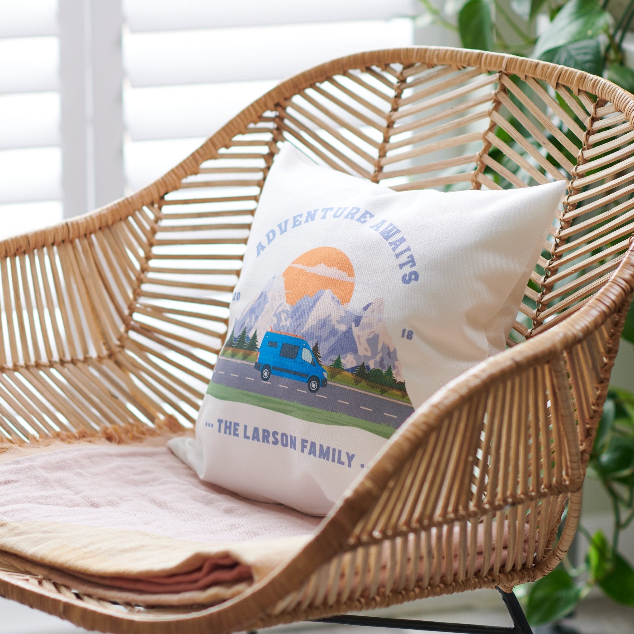 Oakdene Designs Cushions Personalised Motorhome Adventure Cushion