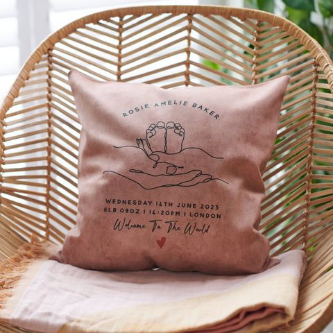 Oakdene Designs Cushions Personalised New Baby Cushion