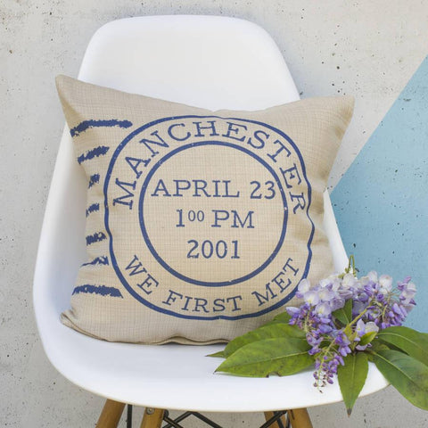 Oakdene Designs Cushions Personalised Postage Stamp Cushion