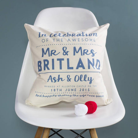 Oakdene Designs Cushions Personalised Wedding Couple Cushion