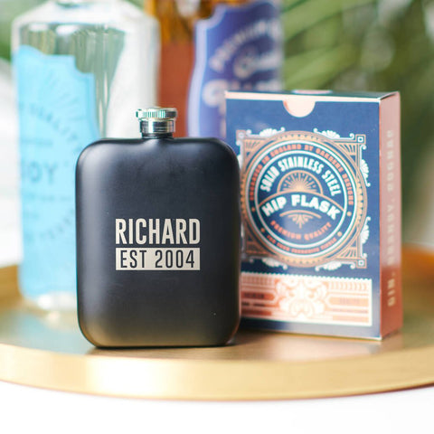 Oakdene Designs Food / Drink Personalised 18th Birthday Name and Year Hip Flask