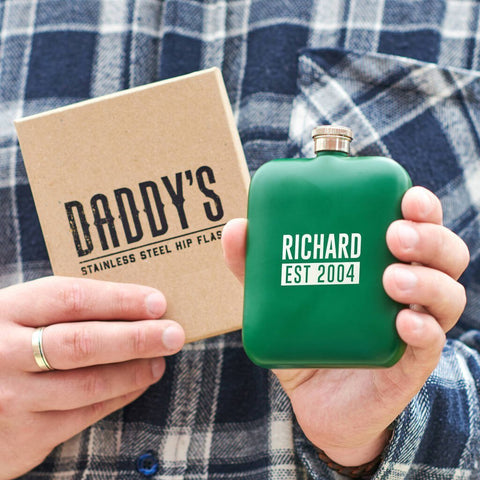 Oakdene Designs Food / Drink Personalised 18th Birthday Name and Year Hip Flask