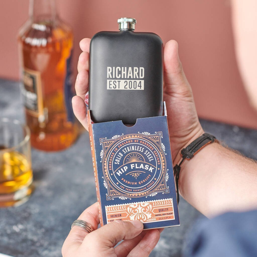 Oakdene Designs Food / Drink Personalised 18th Birthday Name and Year Hip Flask