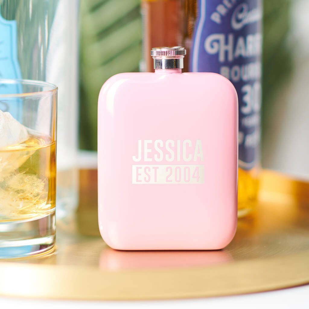 Oakdene Designs Food / Drink Personalised 18th Birthday Name and Year Hip Flask