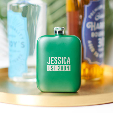 Oakdene Designs Food / Drink Personalised 18th Birthday Name and Year Hip Flask