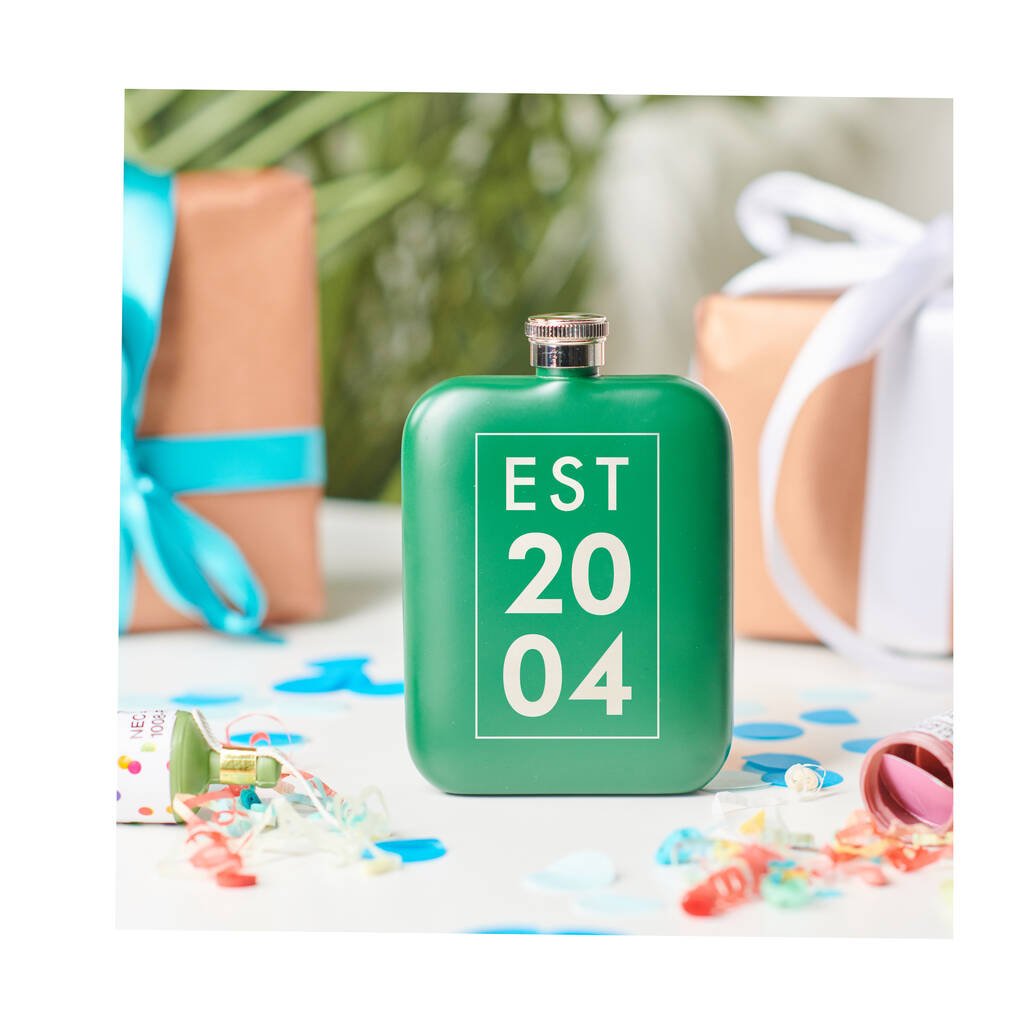 Oakdene Designs Food / Drink Personalised 18th Birthday Year Hip Flask