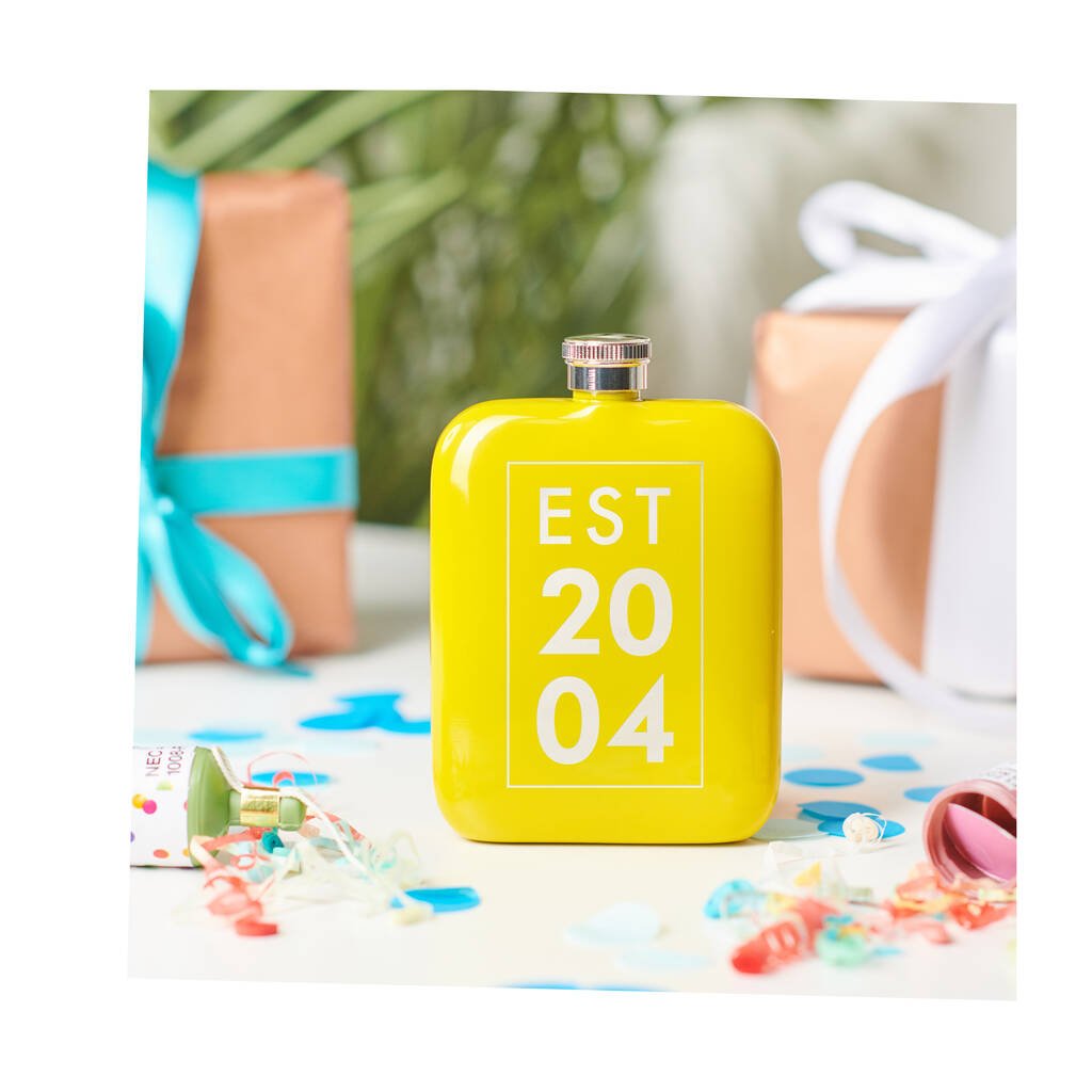 Oakdene Designs Food / Drink Personalised 18th Birthday Year Hip Flask