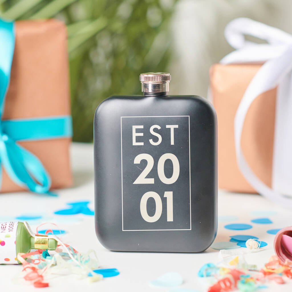 Oakdene Designs Food / Drink Personalised 21st Birthday Year Hip Flask