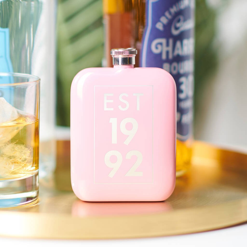 Oakdene Designs Food / Drink Personalised 30th Birthday Year Hip Flask