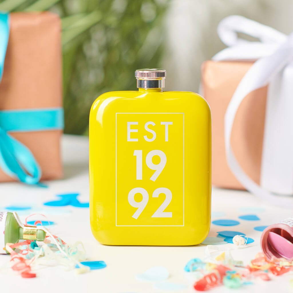 Oakdene Designs Food / Drink Personalised 30th Birthday Year Hip Flask