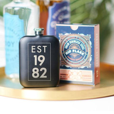 Oakdene Designs Food / Drink Personalised 40th Birthday Year Hip Flask