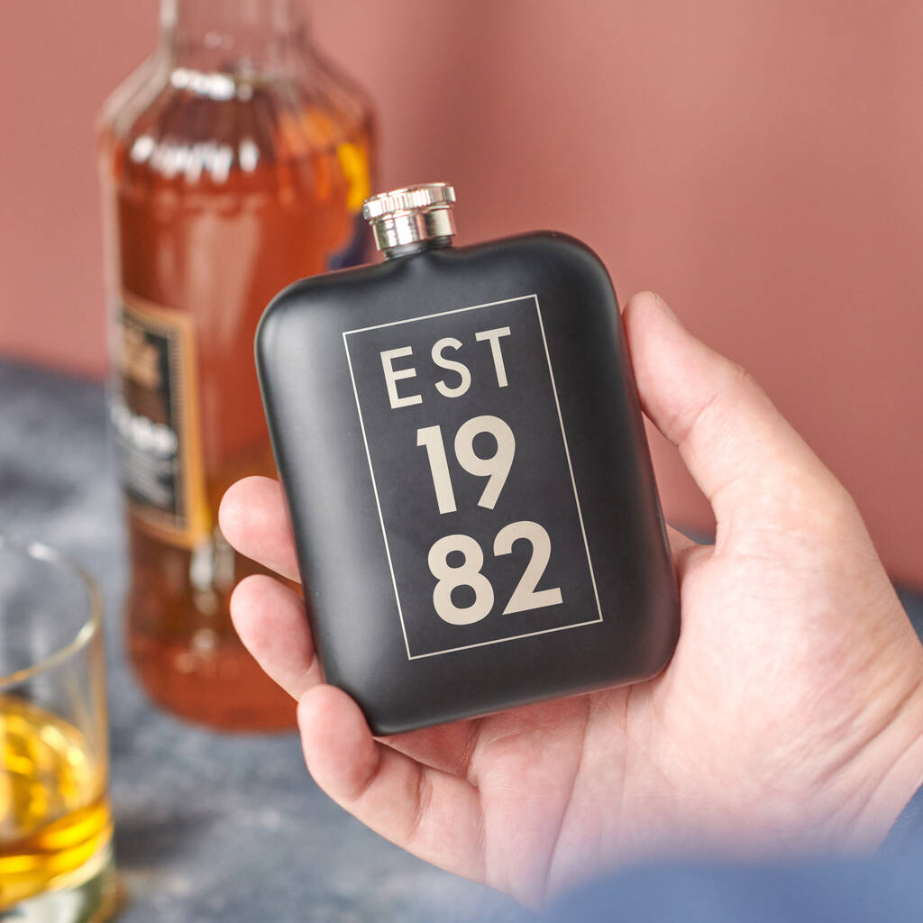 Oakdene Designs Food / Drink Personalised 40th Birthday Year Hip Flask