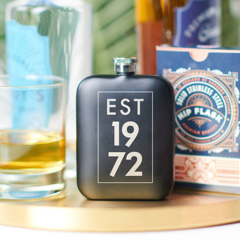 Oakdene Designs Food / Drink Personalised 50th Birthday Year Hip Flask