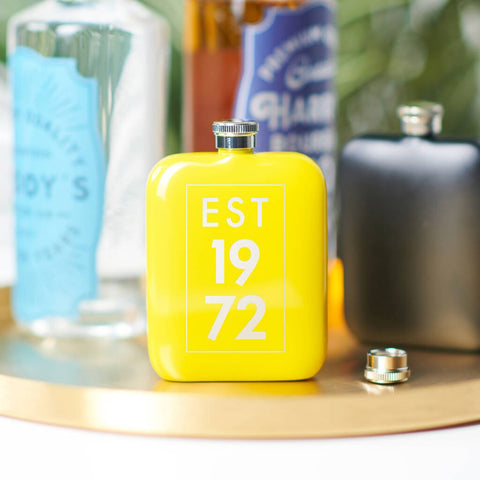 Oakdene Designs Food / Drink Personalised 50th Birthday Year Hip Flask