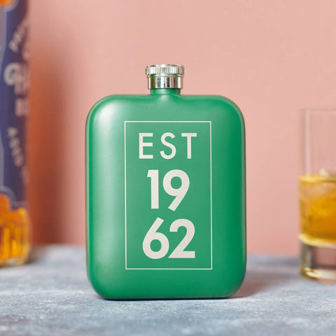 Oakdene Designs Food / Drink Personalised 60th Birthday Year Hip Flask