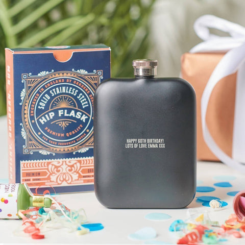 Oakdene Designs Food / Drink Personalised 60th Birthday Year Hip Flask