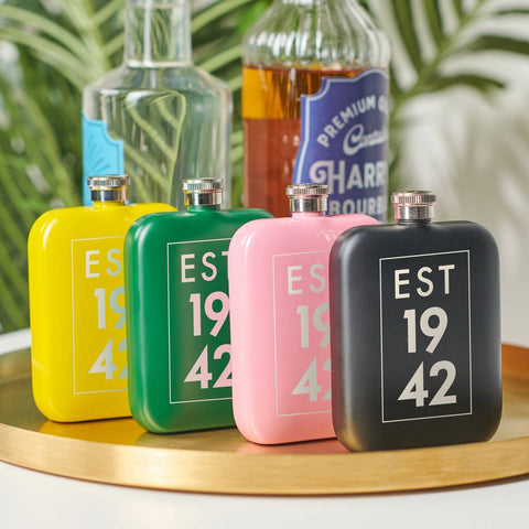 Oakdene Designs Food / Drink Personalised 80th Birthday Year Hip Flask