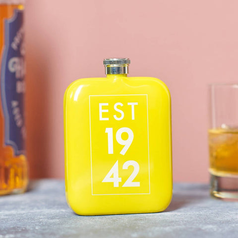 Oakdene Designs Food / Drink Personalised 80th Birthday Year Hip Flask