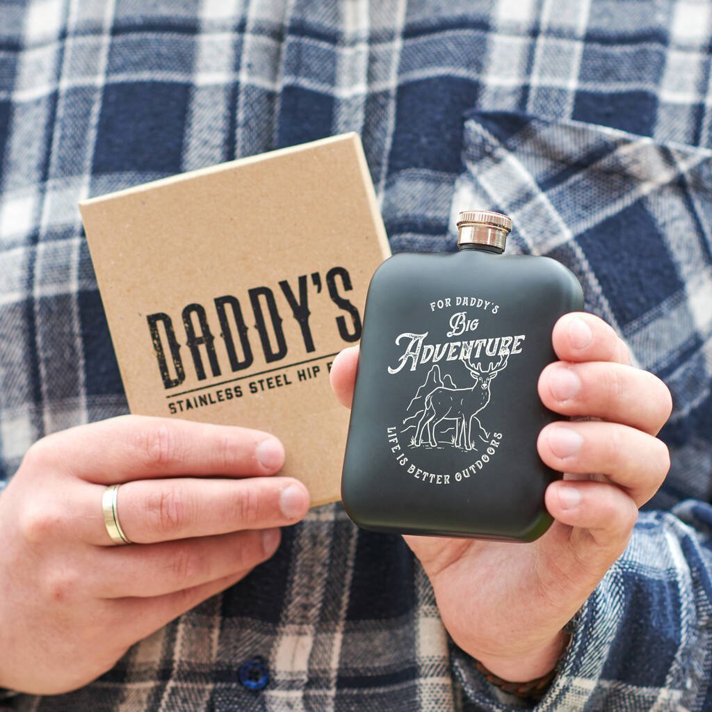 Oakdene Designs Food / Drink Personalised Big Adventure Hip Flask