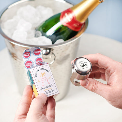 Oakdene Designs Food / Drink Personalised 'Cheers Dad' Luxe Champagne Stopper