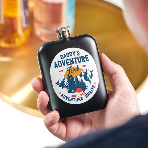 Oakdene Designs Food / Drink Personalised Colourful Adventure Fuel Hip Flask