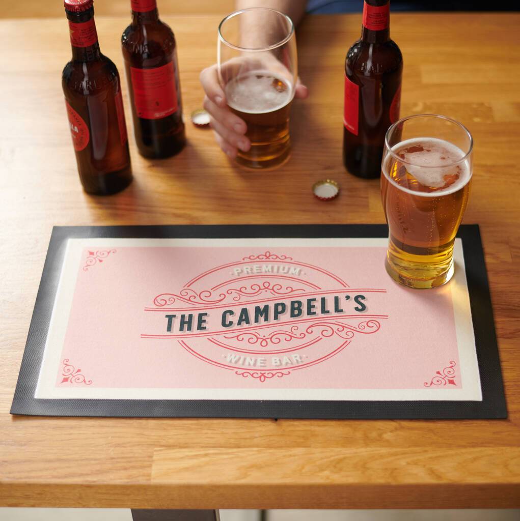 Oakdene Designs Food / Drink Personalised Drinks Bar Runner