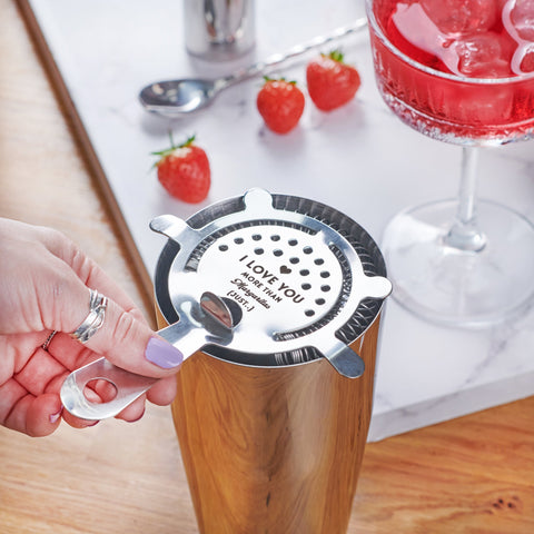 Oakdene Designs Food / Drink Personalised 'I Love You More' Couples Cocktail Pourer