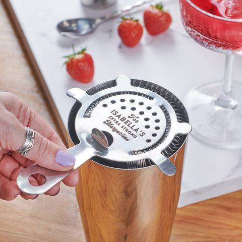 Oakdene Designs Food / Drink Personalised Metal Cocktail Strainer