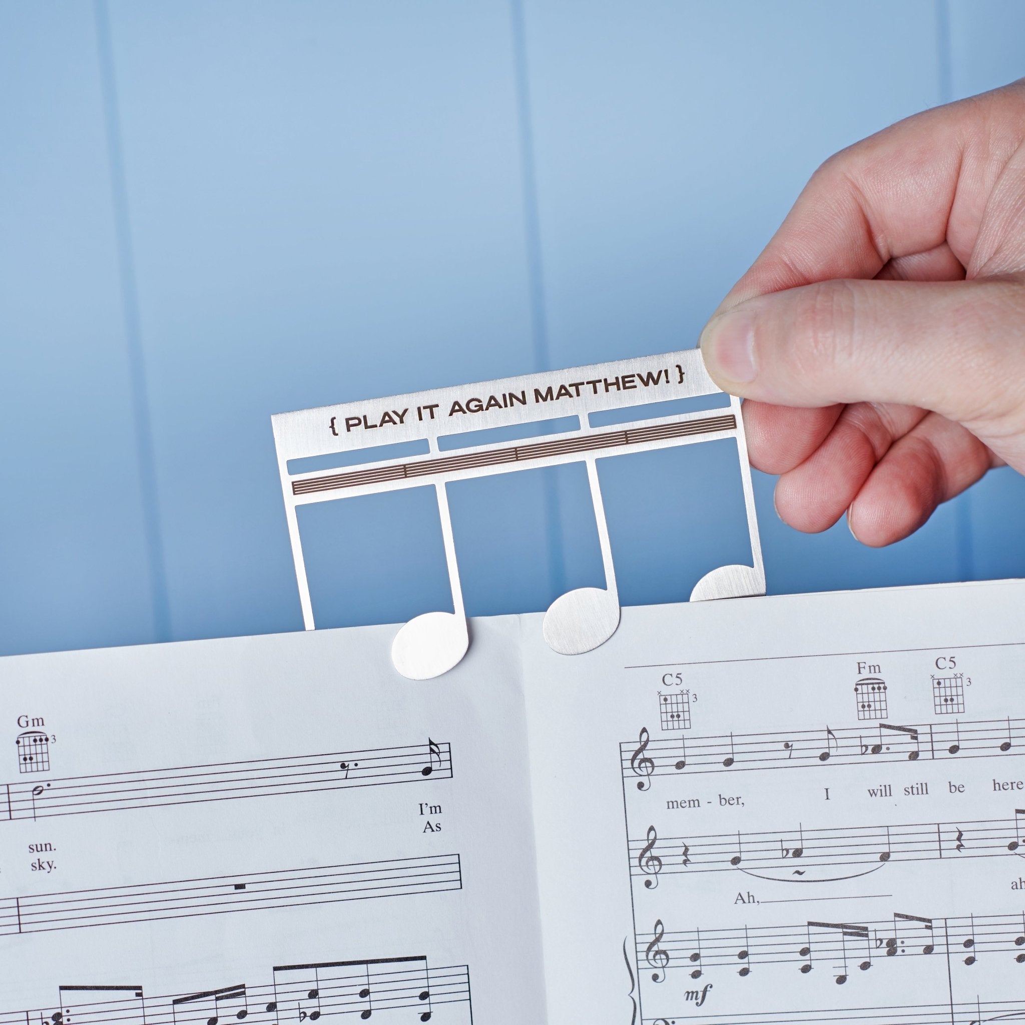 Oakdene Designs Food / Drink Personalised Metal Music Note Page Holder