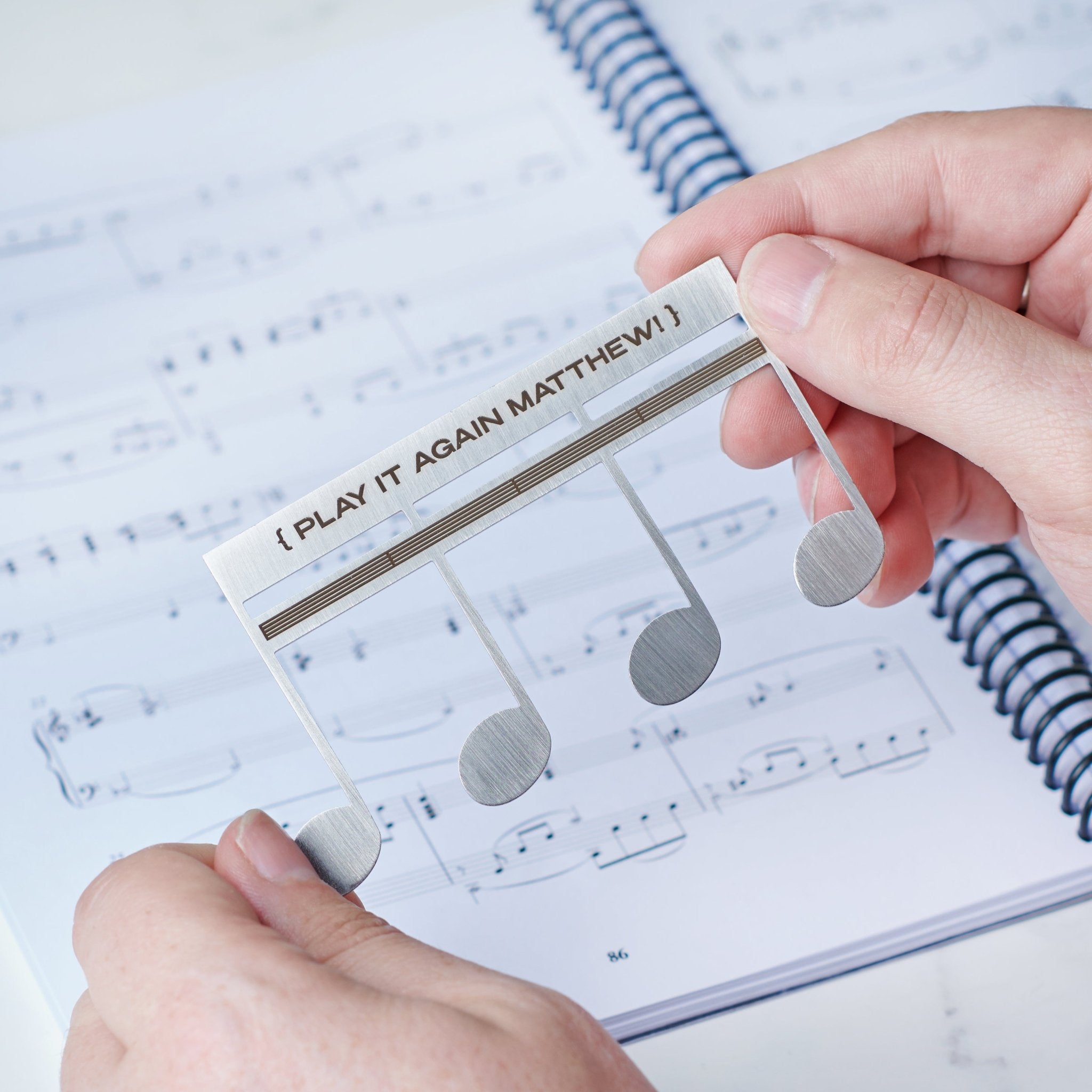 Oakdene Designs Food / Drink Personalised Metal Music Note Page Holder