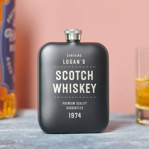 Oakdene Designs Food / Drink Personalised Modern Hip Flask