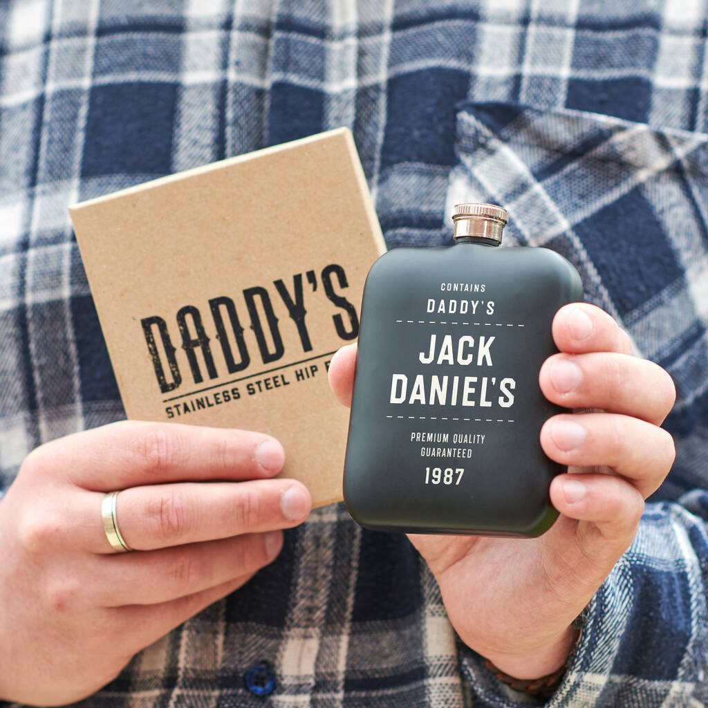 Oakdene Designs Food / Drink Personalised Modern Hip Flask