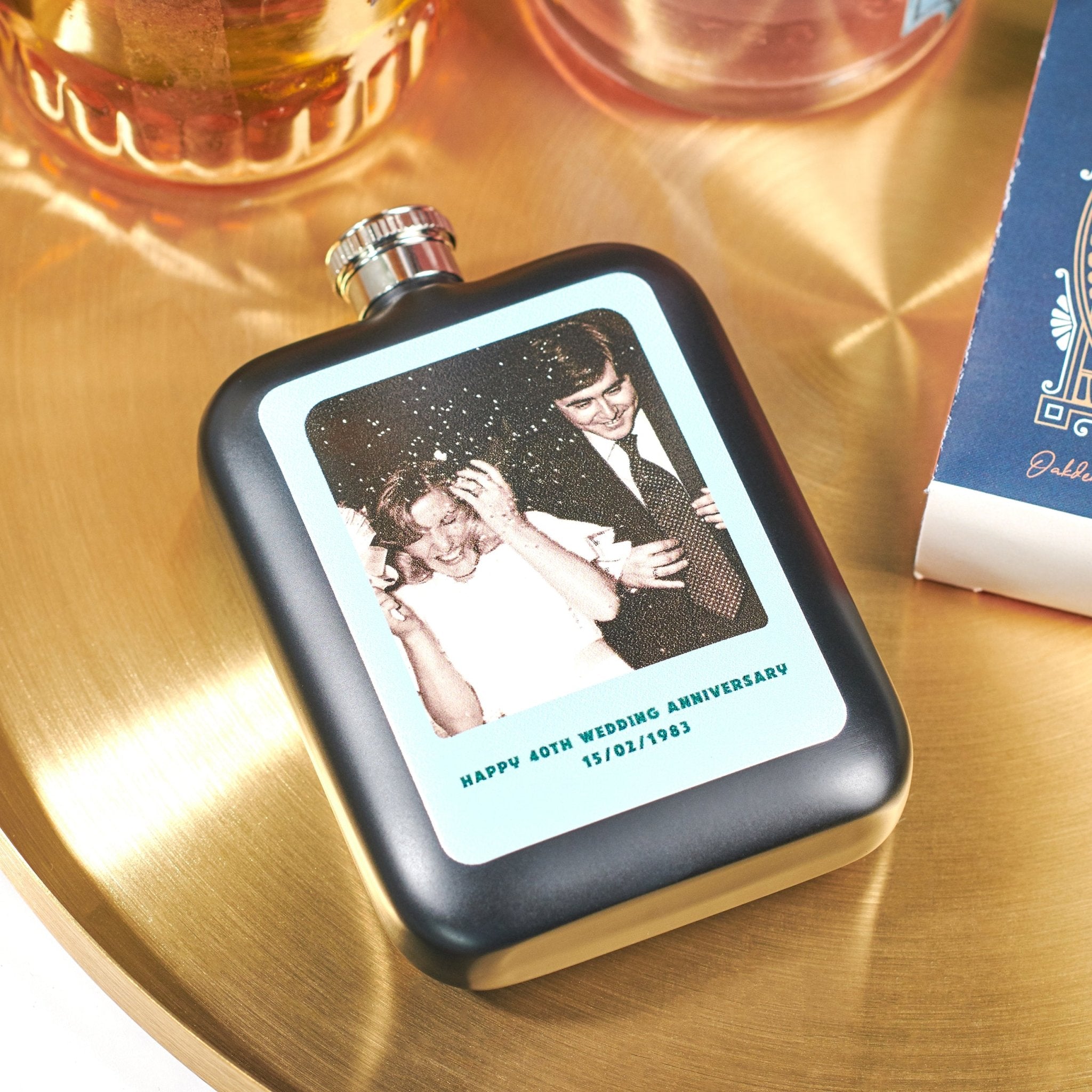 Oakdene Designs Food / Drink Personalised Photo Hip Flask