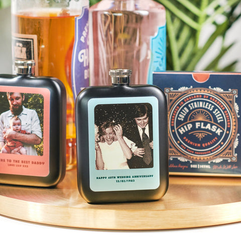 Oakdene Designs Food / Drink Personalised Photo Hip Flask