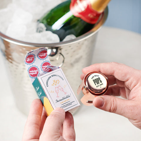 Oakdene Designs Food / Drink Personalised 'The Best Pops' Luxe Champagne Stopper