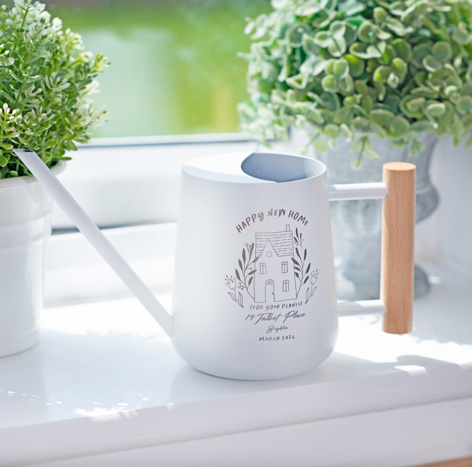 Oakdene Designs Garden Personalised Happy New Home Indoor Watering Can