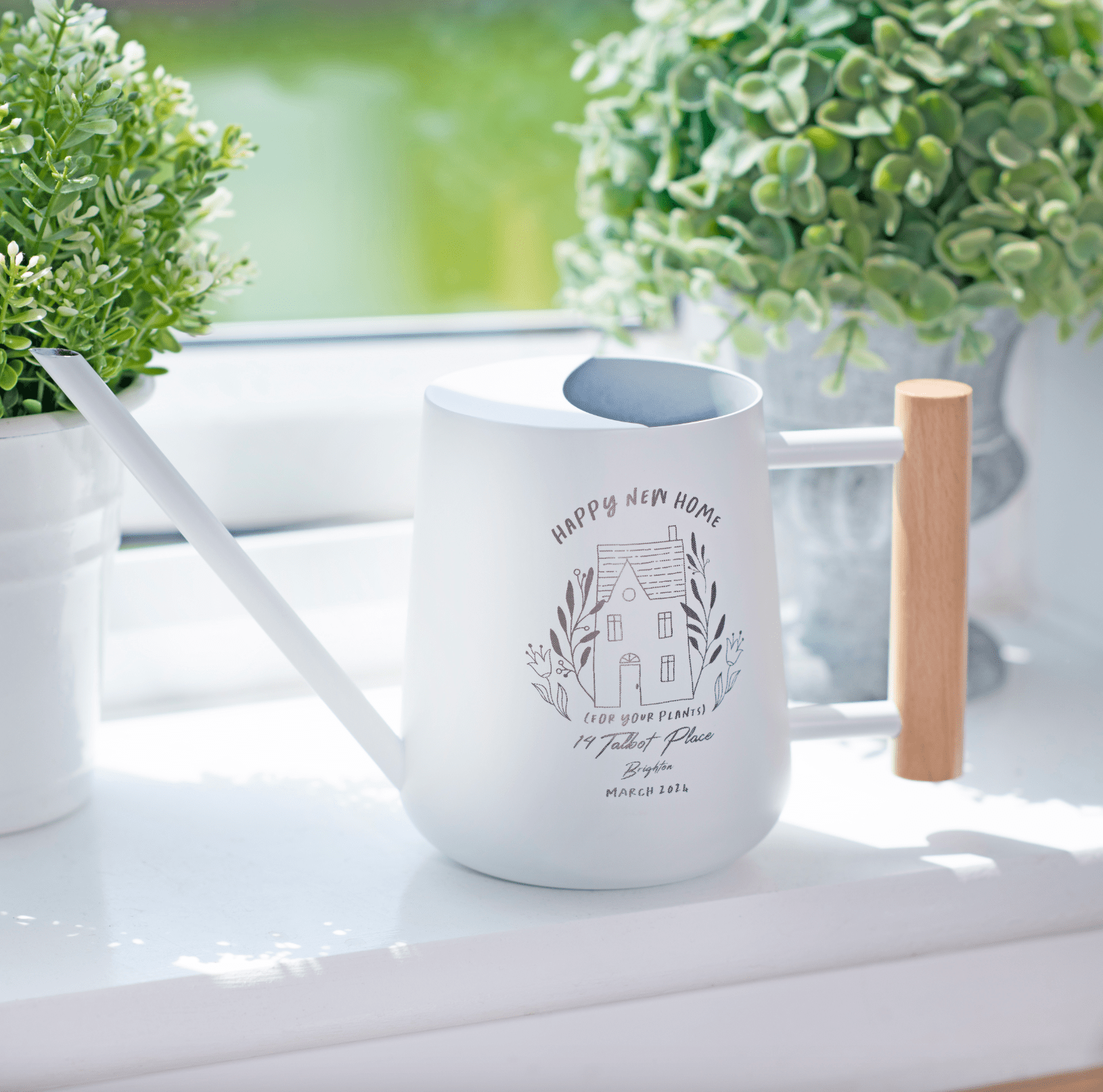 Oakdene Designs Garden Personalised Happy New Home Indoor Watering Can