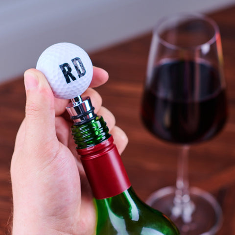 Oakdene Designs Golf Accessories Personalised Golf Ball Wine Stopper