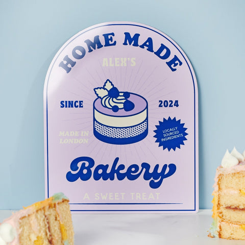 Oakdene Designs Home Decor Personalised Bakery Patisserie Metal Sign