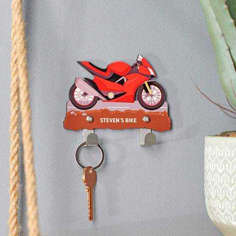 Oakdene Designs Home Decor Personalised Motorbike Key Hook