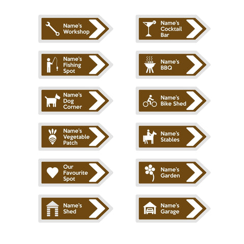 Oakdene Designs Home Decor Personalised Tourist Road Sign