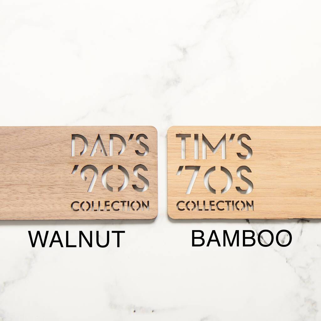 Oakdene Designs Home Decor Personalised Walnut Record Dividers